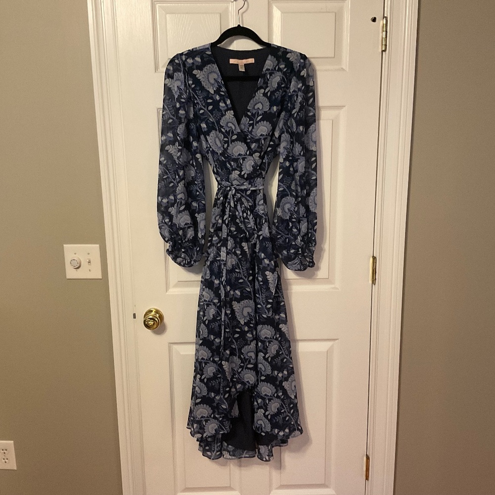 Hutch ruffled wrap maxi dress size medium